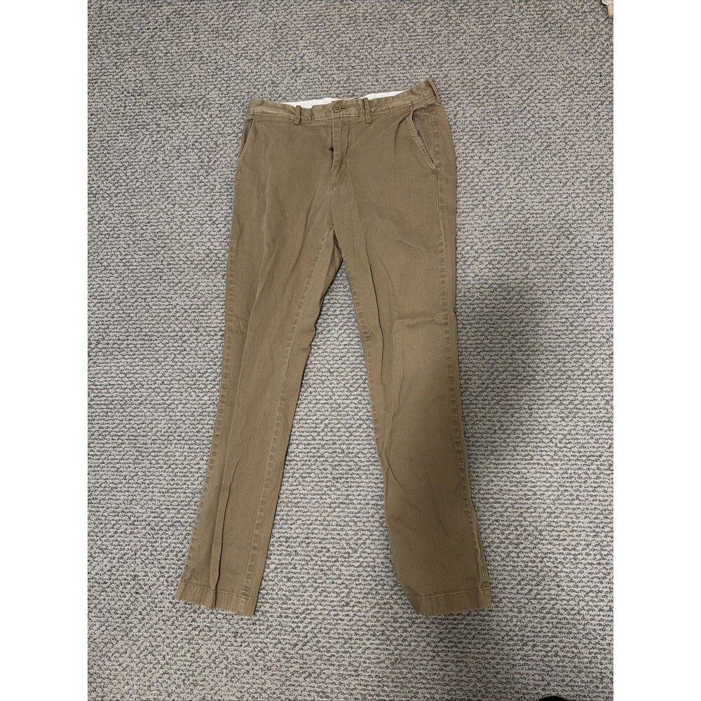 J.Crew 770 Straight Fit Chino Pants Mens 32x31 (32X34 tag) Tan Cotton Stretch